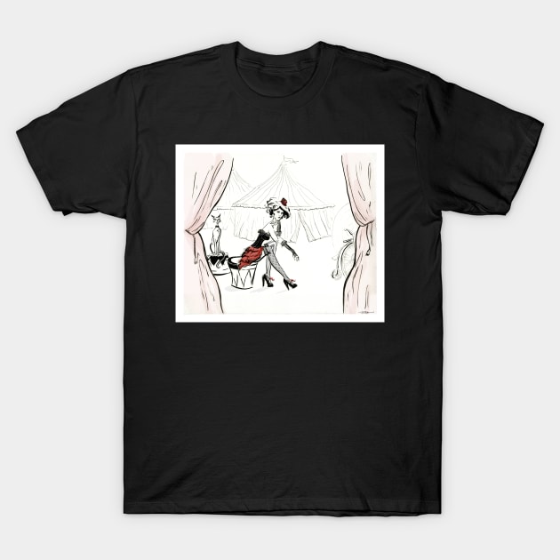 Fashion Circus Illustration T-Shirt by IrenesGoodies